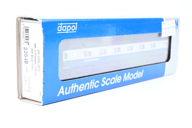 Dapol N Gauge 2P-006-001 Mk3 Sleeper BR Blue/Grey No.10510 - Boxed