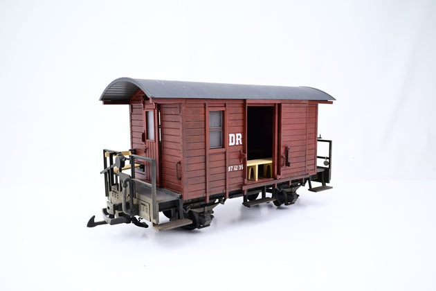 LGB G Gauge 42390 DR Bauxite Fakultative Combine Car No.97-42-35 - Renumbered, Weathered, Boxed