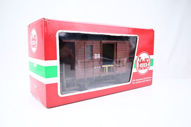 LGB G Gauge 42390 DR Bauxite Fakultative Combine Car No.97-42-35 - Renumbered, Weathered, Boxed
