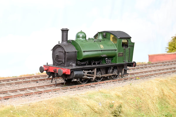 Kit Built O Gauge GWR 1361 0-6-0ST Locomotive GWR Shirtbutton Green No.1363 - Unboxed