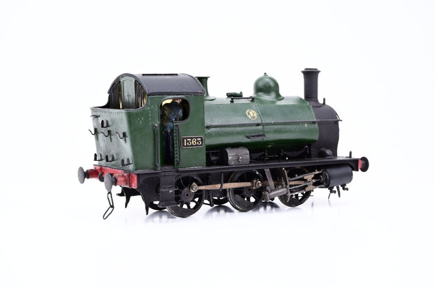 Kit Built O Gauge GWR 1361 0-6-0ST Locomotive GWR Shirtbutton Green No.1363 - Unboxed