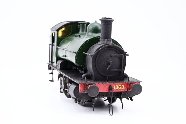 Kit Built O Gauge GWR 1361 0-6-0ST Locomotive GWR Shirtbutton Green No.1363 - Unboxed