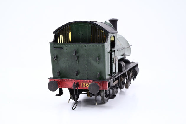 Kit Built O Gauge GWR 1361 0-6-0ST Locomotive GWR Shirtbutton Green No.1363 - Unboxed