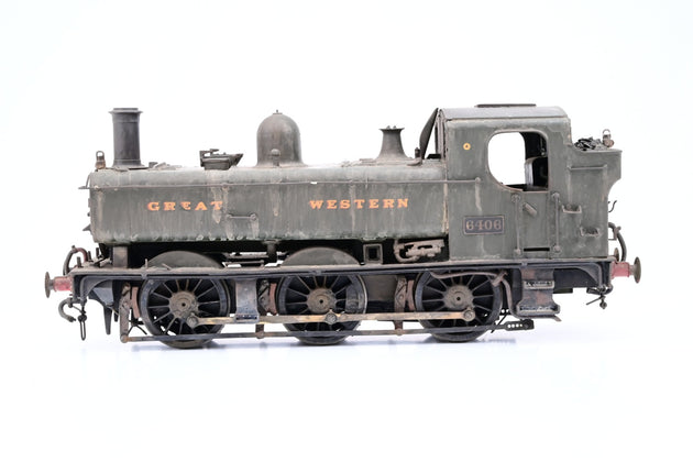 Kit Built O Gauge Castle Models GWR 6400 Class 0-6-0PT Great Western Green No.6406 - Boxed