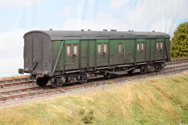 Kit Built O Gauge SR Bogíe Van SR Green No.372 - Boxed