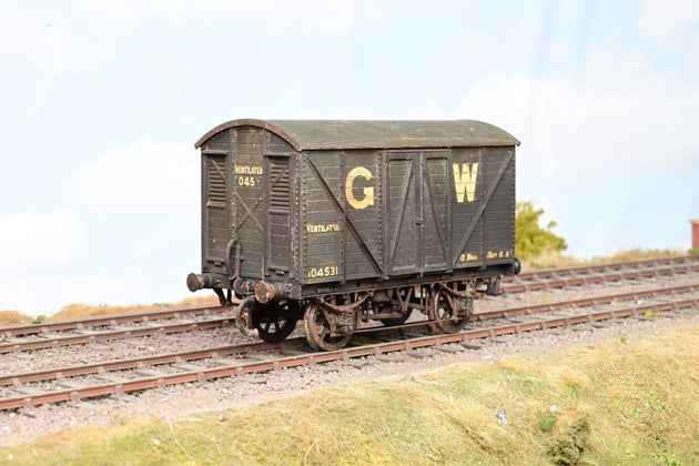 Kit Built O Gauge GWR Ventilated Van GWR Black No.2080 - Unboxed