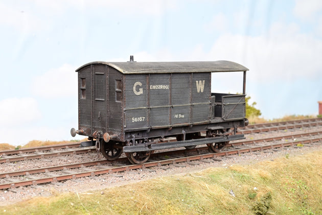 Kit Built O Gauge 16T GWR Toad Brake Van GW Grey No.56167 - Unboxed