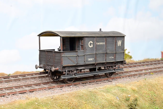 Kit Built O Gauge 16T GWR Toad Brake Van GW Grey No.56167 - Unboxed