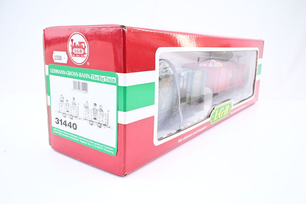 LGB G Gauge 31440 Christmas Sightseeing Passenger Car with Figures - Boxed