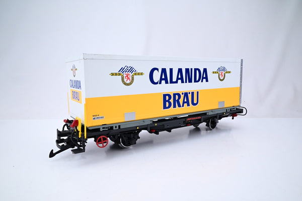 LGB G Gauge 40890 RhB Calendabrau Container Wagon - Boxed