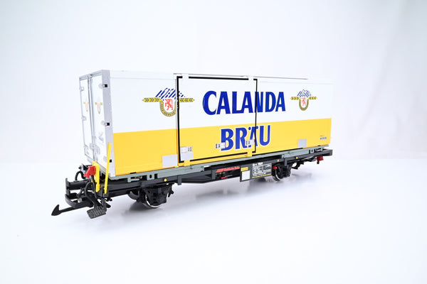 LGB G Gauge 40890 RhB Calendabrau Container Wagon -  Boxed