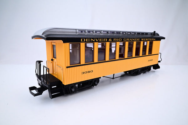LGB G Gauge 3080 D&RGW Yellow Passenger Car #3080 - Boxed