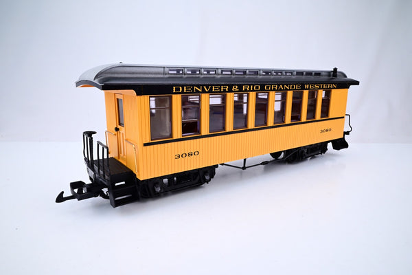 LGB G Gauge 3080 D&RGW Yellow Passenger Car #3080 - Boxed