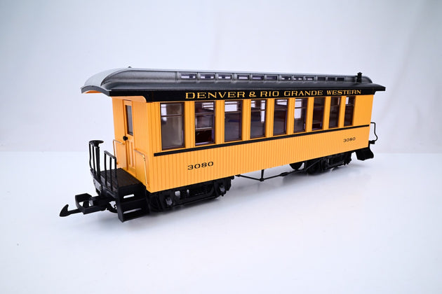 LGB G Gauge 3080 D&RGW Yellow Passenger Car #3080 - Boxed