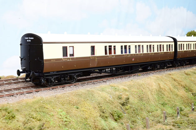 Lionheart O Gauge LHT-606 Suburban B 2 Coach Set GWR Chocolate Cream No.6411 6412 - Boxed