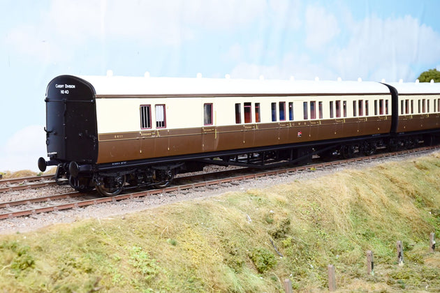 Lionheart O Gauge LHT-606 Suburban B 2 Coach Set GWR Chocolate Cream No.6411 6412 - Boxed