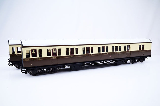 Lionheart O Gauge LHT-606 Suburban B 2 Coach Set GWR Chocolate Cream No.6411 6412 - Boxed