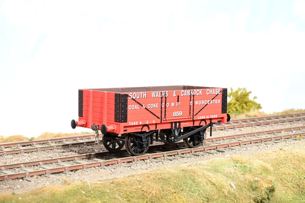 Dapol O Gauge 7F-051-055 5 Plank Open Wagon South Wales & Cannock Chase No.659 - Boxed