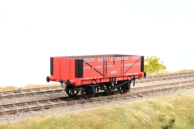 Dapol O Gauge 7F-051-055 5 Plank Open Wagon South Wales & Cannock Chase No.659 - Boxed
