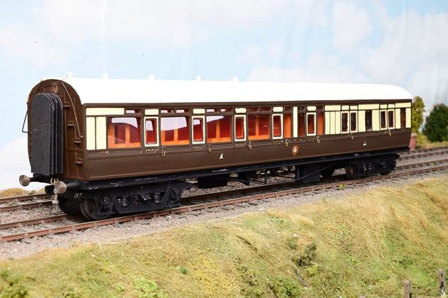 Kit Built O Gauge GWR Chocolate & Cream Toplight Brake Third Coach No.2358