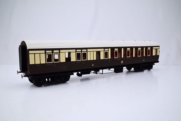 Kit Built O Gauge GWR Chocolate & Cream Toplight Brake Third Coach No.2358