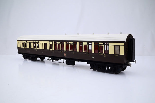 Kit Built O Gauge GWR Chocolate & Cream Toplight Brake Third Coach No.2358