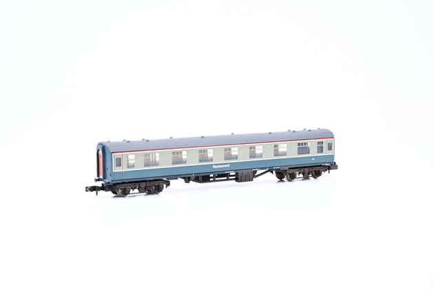 Graham Farish N Gauge 374-800 Mk1 Restaurant Car RFO BR Blue/Grey No.E8 - Boxed