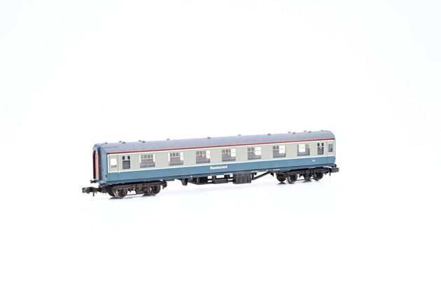 Graham Farish N Gauge 374-800 Mk1 Restaurant Car RFO BR Blue/Grey No.E8 - Boxed