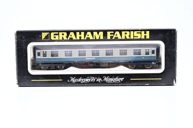 Graham Farish N Gauge 374-800 Mk1 Restaurant Car RFO BR Blue/Grey No.E8 - Boxed