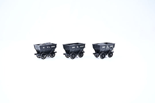 Accurascale OO Gauge ACC2809J Vane Londonderry Collieries 4T Black Wagons Triple No.12 256 1825 - boxed