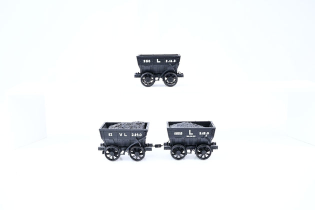 Accurascale OO Gauge ACC2809J Vane Londonderry Collieries 4T Black Wagons Triple No.12 256 1825 - boxed