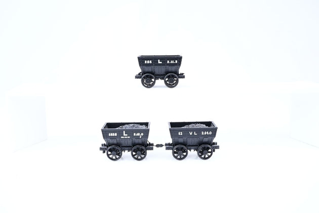 Accurascale OO Gauge ACC2809J Vane Londonderry Collieries 4T Black Wagons Triple No.12 256 1825 - boxed