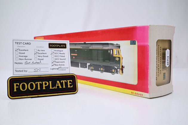 Hornby OO Gauge R2408 BR Class 50 Co-Co Diesel GWR Green Locomotive No.50007 'Sir Edward Elgar ' - Boxed