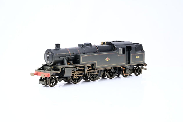 Hornby OO Gauge R3021 LMS Stanier 4P 2-6-4T BR Black Late Crest No.42613 - Factory Weathered, Boxed