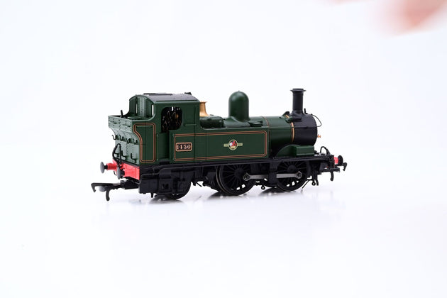 Hattons OO Gauge H1414 Class 14xx 0-4-2 BR Lined Green Late Crest No.1450 - Boxed