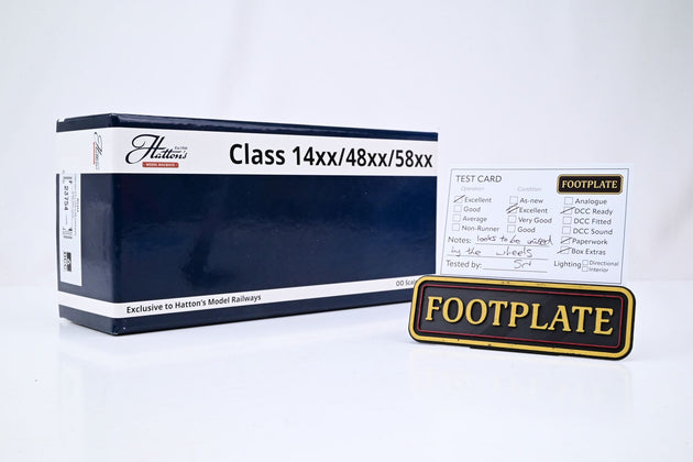 Hattons OO Gauge H1414 Class 14xx 0-4-2 BR Lined Green Late Crest No.1450 - Boxed