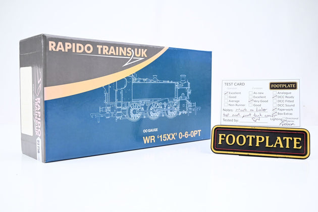 Rapido OO Gauge 904005 WR 15xx 0-6-0PT Lined Black Early as Preserved No.1501 - Boxed