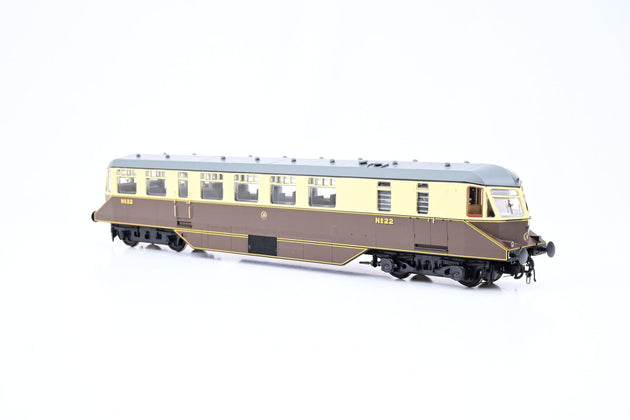 Heljan OO Gauge 19408 GWR Chocolate Cream AEC Railcar Grey Roof No.22 - Boxed