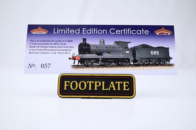 Bachmann OO Gauge 31-460K C Class SE&CR Wartime Grey No.689 - Boxed