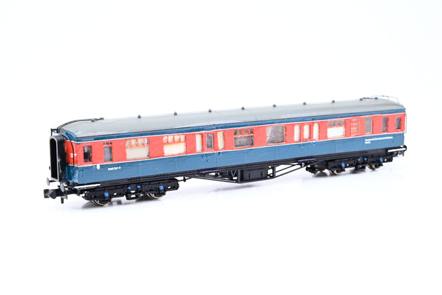 Graham Farish N Gauge 374-536 Hawksworth Coach Repainted to Test Car 4 Departmental Red/Blue - Boxed