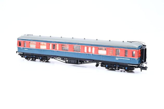 Graham Farish N Gauge 374-536 Hawksworth Coach Repainted to Test Car 4 Departmental Red/Blue - Boxed