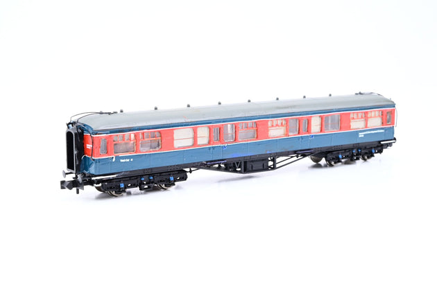 Graham Farish N Gauge 374-536 Hawksworth Coach Repainted to Test Car 4 Departmental Red/Blue - Boxed