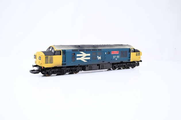 Lima OO Gauge L204647 BR Class 37 Large Logo Blue Yellow Loch Eli Outward Bound No.37111 - Boxed