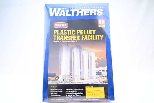 Walthers HO Gauge 933-3081 Cornerstone Building 'Plastic Pellet Transfer Facility' Unbuilt Kit - Boxed