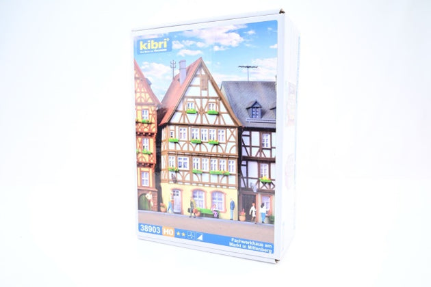 Kibri HO Gauge 'Timbered House on the Market' Unbuilt Kit - Boxed