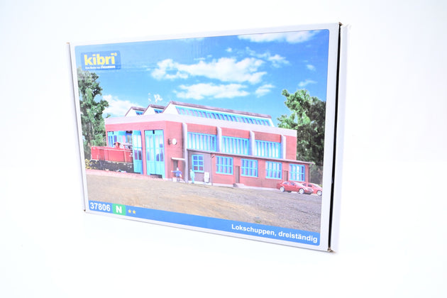 Kibri N Gauge 'Three Track Locomotive Shed' Unbuilt Kit - Boxed