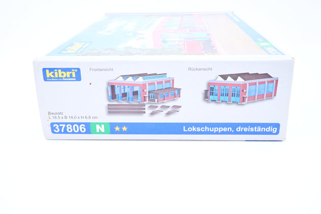 Kibri N Gauge 'Three Track Locomotive Shed' Unbuilt Kit - Boxed