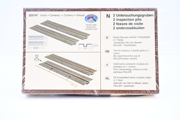 Faller N Gauge 222147 'Two Inspection Pits' Unbuilt Kit - Boxed