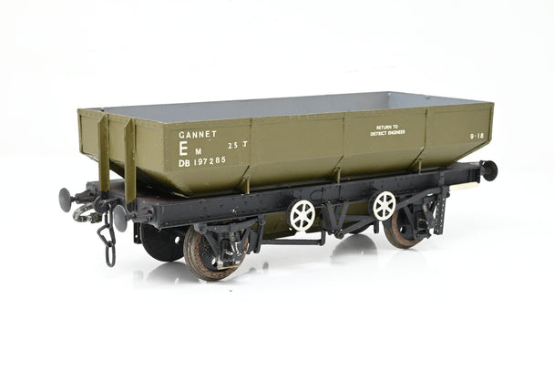 Kit Built Gauge 1 10mm BR Olive Green 25T 'Gannet' Ballast Hopper Wagon No.DB197285 - Unboxed