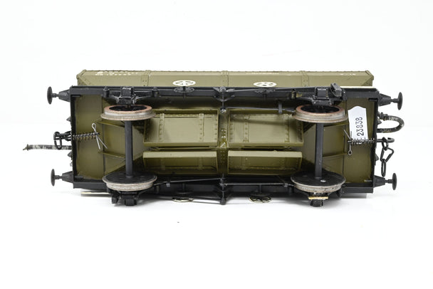 Kit Built Gauge 1 10mm BR Olive Green 25T 'Gannet' Ballast Hopper Wagon No.DB197285 - Unboxed